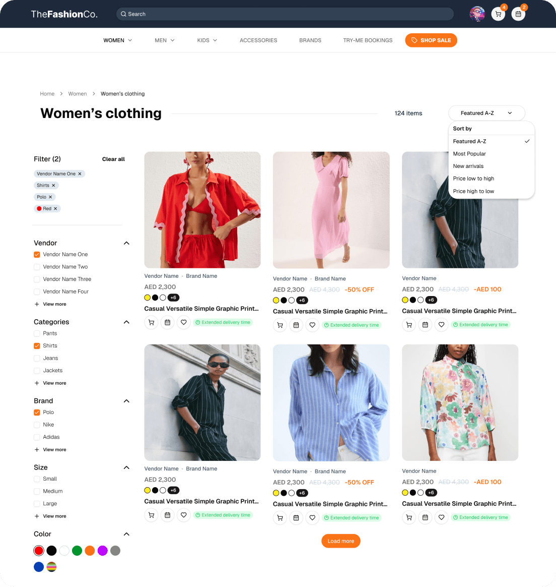 Premium storefront experience